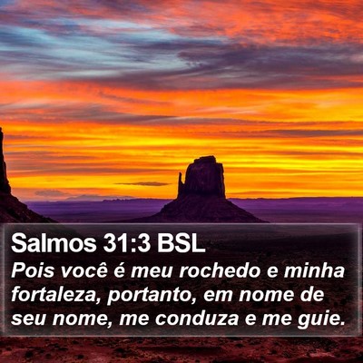 Salmos 31:3 BSL Bible Verse Image