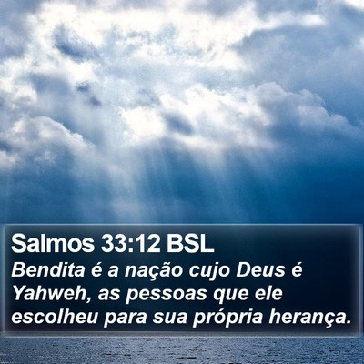 Salmos 33:12 BSL Bible Verse Image