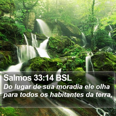 Salmos 33:14 BSL Bible Verse Image