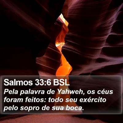 Salmos 33:6 BSL Bible Verse Image