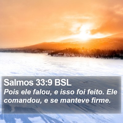 Salmos 33:9 BSL Bible Verse Image
