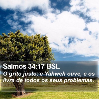 Salmos 34:17 BSL Bible Verse Image