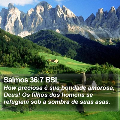 Salmos 36:7 BSL Bible Verse Image