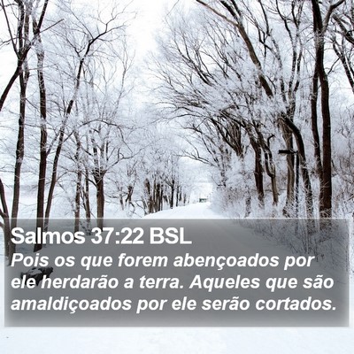 Salmos 37:22 BSL Bible Verse Image