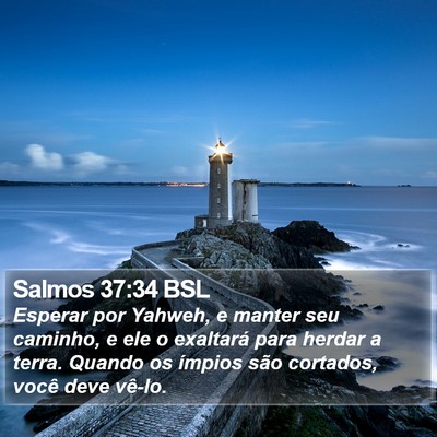 Salmos 37:34 BSL Bible Verse Image
