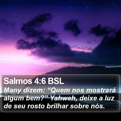 Salmos 4:6 BSL Bible Verse Image
