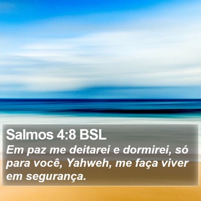 Salmos 4:8 BSL Bible Verse Image