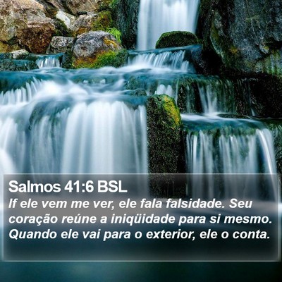 Salmos 41:6 BSL Bible Verse Image