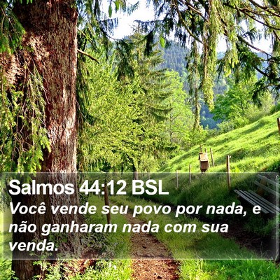 Salmos 44:12 BSL Bible Verse Image