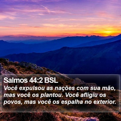 Salmos 44:2 BSL Bible Verse Image