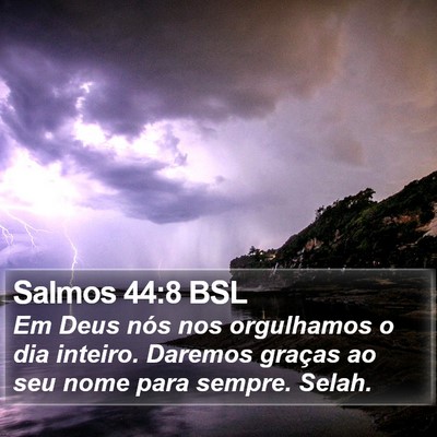 Salmos 44:8 BSL Bible Verse Image