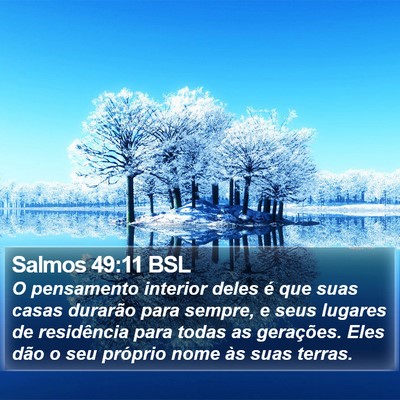 Salmos 49:11 BSL Bible Verse Image