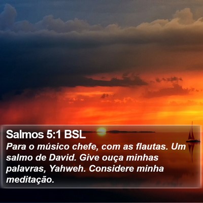 Salmos 5:1 BSL Bible Verse Image