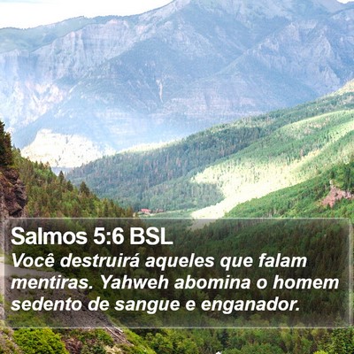 Salmos 5:6 BSL Bible Verse Image