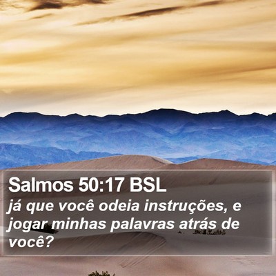 Salmos 50:17 BSL Bible Verse Image