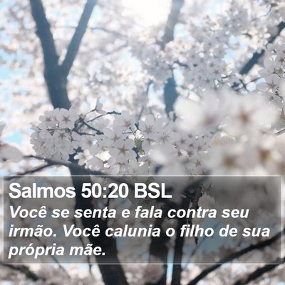 Salmos 50:20 BSL Bible Verse Image