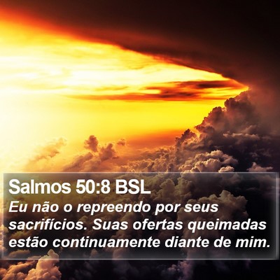 Salmos 50:8 BSL Bible Verse Image