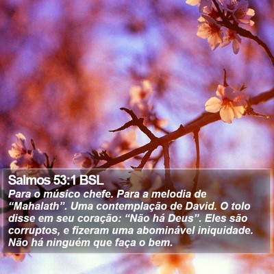 Salmos 53:1 BSL Bible Verse Image