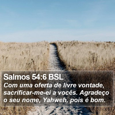 Salmos 54:6 BSL Bible Verse Image