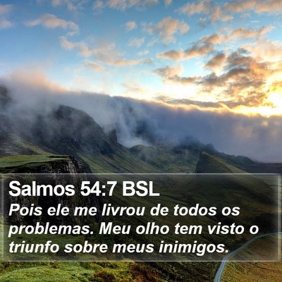 Salmos 54:7 BSL Bible Verse Image