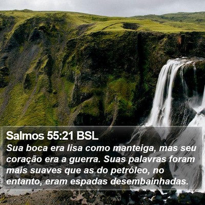 Salmos 55:21 BSL Bible Verse Image