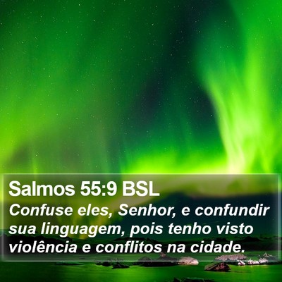 Salmos 55:9 BSL Bible Verse Image
