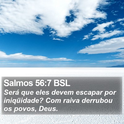 Salmos 56:7 BSL Bible Verse Image