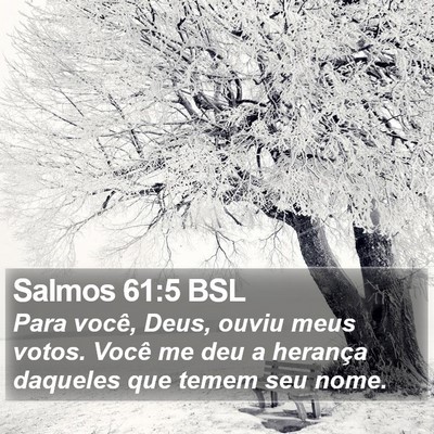 Salmos 61:5 BSL Bible Verse Image
