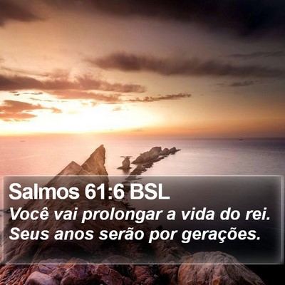 Salmos 61:6 BSL Bible Verse Image