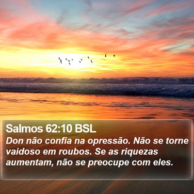 Salmos 62:10 BSL Bible Verse Image