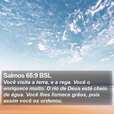 Salmos 65:9 BSL Bible Verse Image
