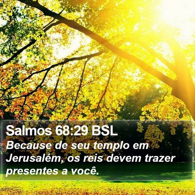 Salmos 68:29 BSL Bible Verse Image