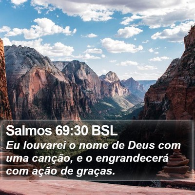 Salmos 69:30 BSL Bible Verse Image