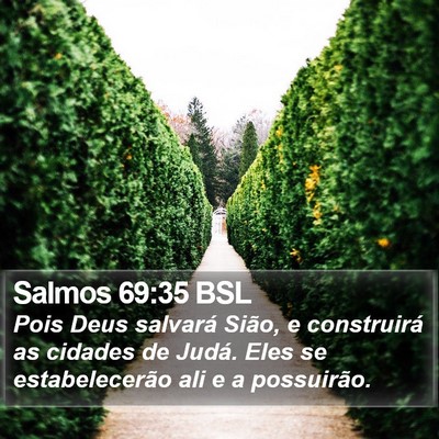 Salmos 69:35 BSL Bible Verse Image