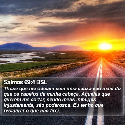 Salmos 69:4 BSL Bible Verse Image
