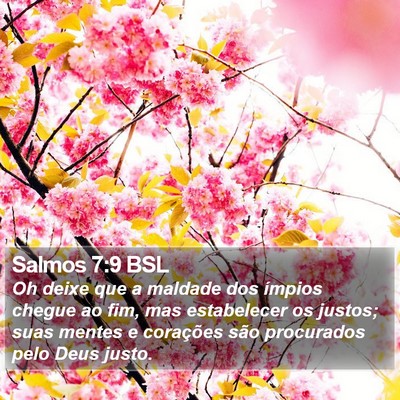 Salmos 7:9 BSL Bible Verse Image