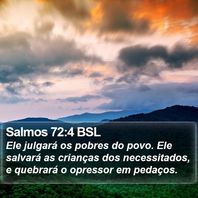 Salmos 72:4 BSL Bible Verse Image