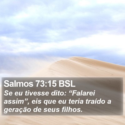 Salmos 73:15 BSL Bible Verse Image