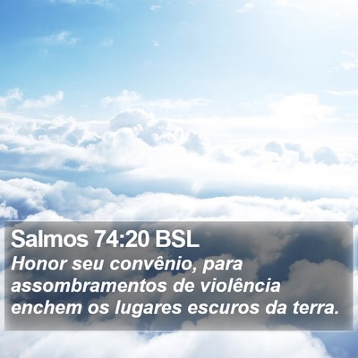 Salmos 74:20 BSL Bible Verse Image