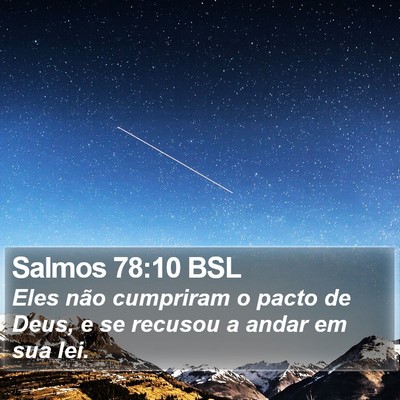 Salmos 78:10 BSL Bible Verse Image
