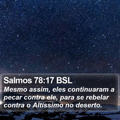 Salmos 78:17 BSL Bible Verse Image