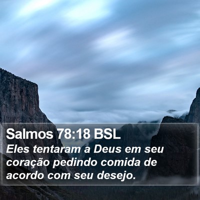 Salmos 78:18 BSL Bible Verse Image