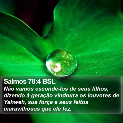 Salmos 78:4 BSL Bible Verse Image