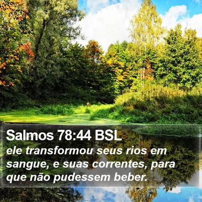 Salmos 78:44 BSL Bible Verse Image