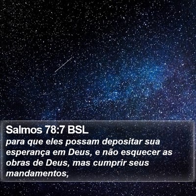 Salmos 78:7 BSL Bible Verse Image