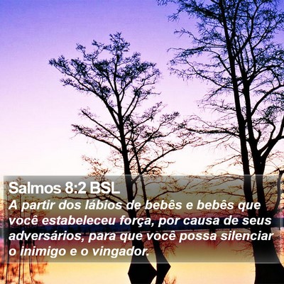 Salmos 8:2 BSL Bible Verse Image