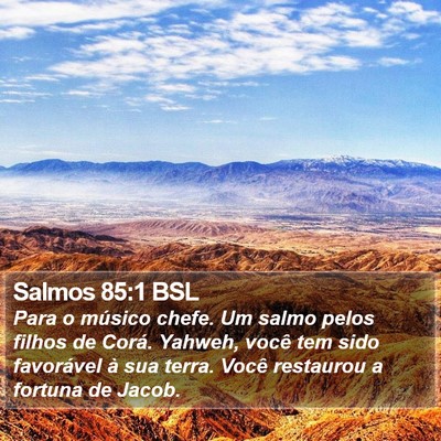 Salmos 85:1 BSL Bible Verse Image