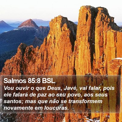 Salmos 85:8 BSL Bible Verse Image