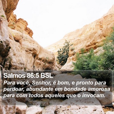 Salmos 86:5 BSL Bible Verse Image