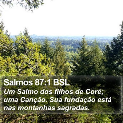 Salmos 87:1 BSL Bible Verse Image